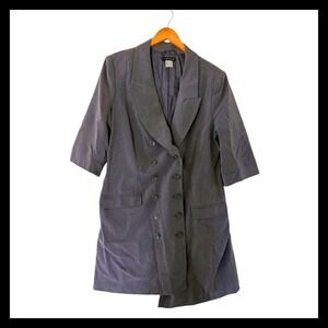 Venus Gray Double Breasted Coat Dress Plus Size 16 Office